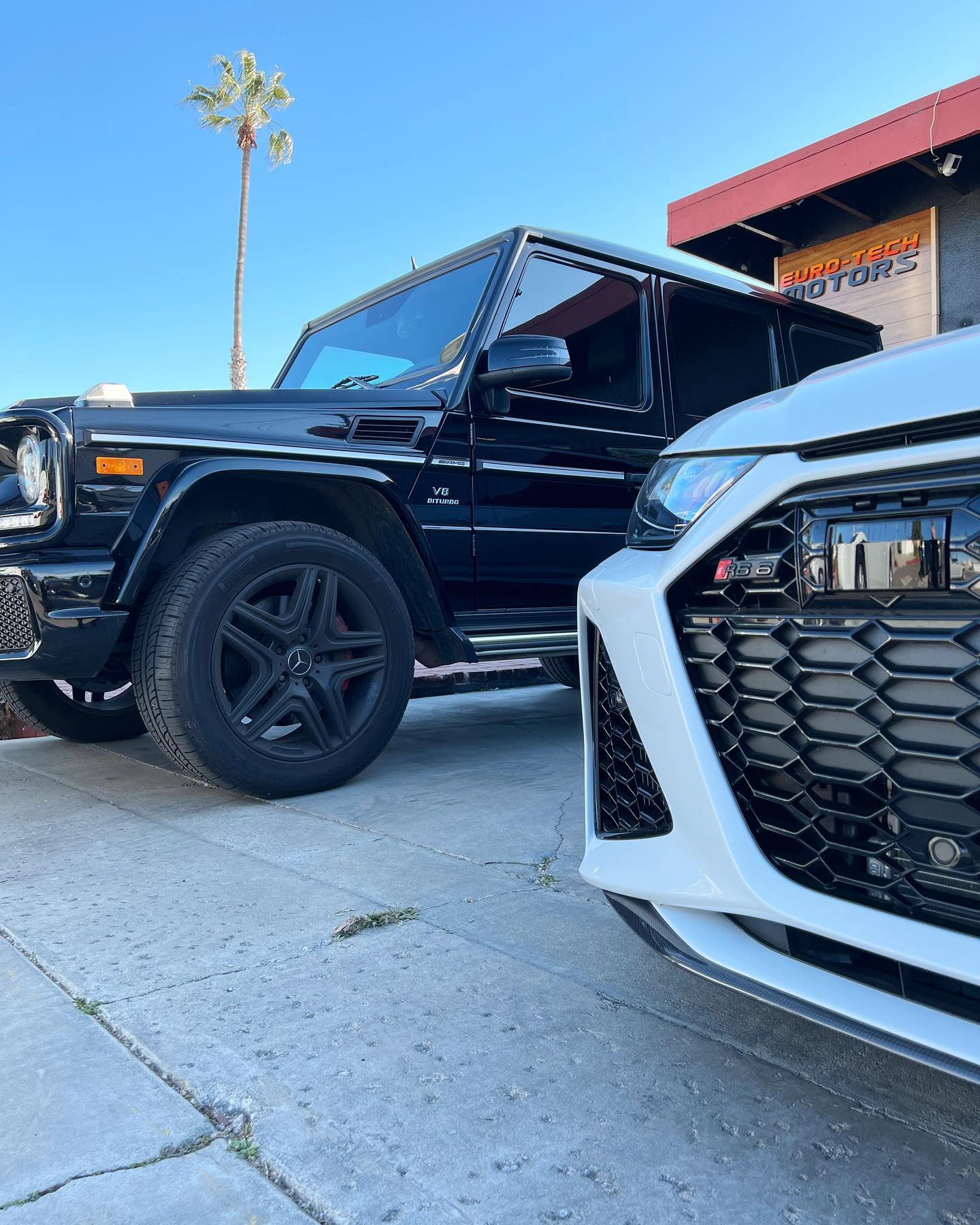 80 degrees in LA ☀️ #AutoRepair #AudiRS6 #Mercedes