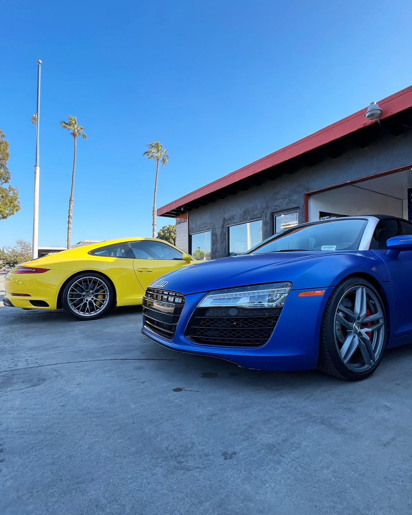 The perfect combination #AudiR8 #Porsche911 #CulverCity #AutoRepair