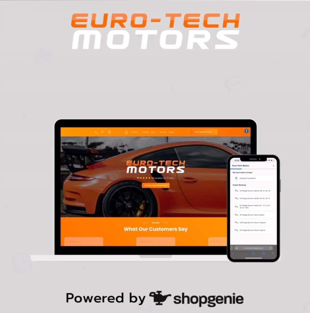 Euro Tech Motors now has instant online scheduling on our new website!&nbsp;

Head to Eurotechmotors.com to schedule your next appointment in less than 60 seconds.

Powered by @shopgenie_io ❤️ 
#autorepair
